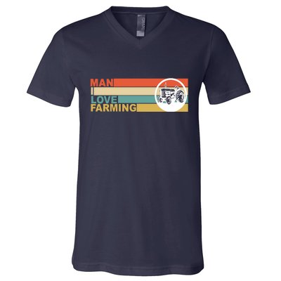 Man I Love Farming V-Neck T-Shirt