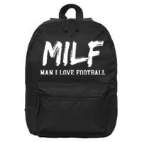 Man I Love Football MILF Funny Football 16 in Basic Backpack