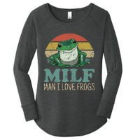 MILFMan I Love Frogs Funny Saying Women's Perfect Tri Tunic Long Sleeve Shirt