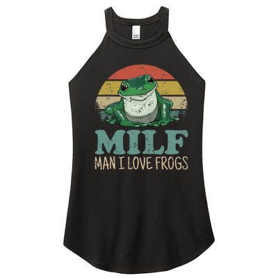 MILFMan I Love Frogs Funny Saying Women's Perfect Tri Rocker Tank