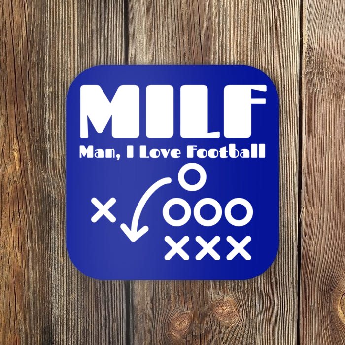 Milf I Love Football Football Season Funny Football Gift Coaster