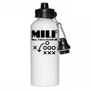 Milf I Love Football Football Season Funny Football Gift Aluminum Water Bottle