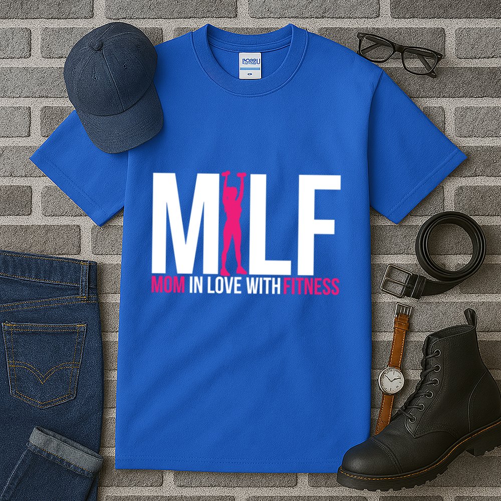 Mom In Love With Fitness Milf Funny Workout Mother Gym Gift Tall T-Shirt