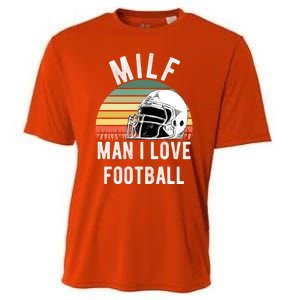 Milfgift I Love Football Fan Funny Rude Adult Humor Retro Meaningful Gift Cooling Performance Crew T-Shirt