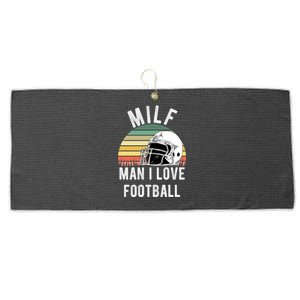 Milfgift I Love Football Fan Funny Rude Adult Humor Retro Meaningful Gift Large Microfiber Waffle Golf Towel