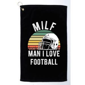 Milfgift I Love Football Fan Funny Rude Adult Humor Retro Meaningful Gift Platinum Collection Golf Towel