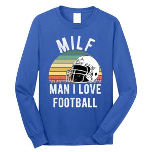 Milfgift I Love Football Fan Funny Rude Adult Humor Retro Meaningful Gift Long Sleeve Shirt