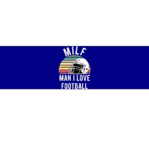 Milfgift I Love Football Fan Funny Rude Adult Humor Retro Meaningful Gift Bumper Sticker