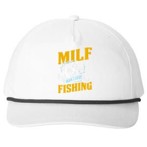 Man I Love Fishing MILF Hook Camping Fish Funny Snapback Five-Panel Rope Hat