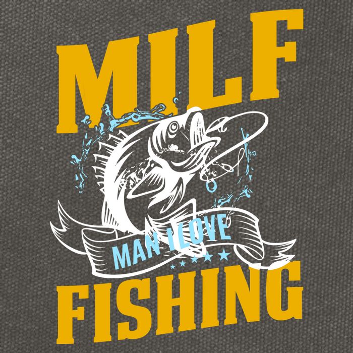 Man I Love Fishing MILF Hook Camping Fish Funny Cotton Canvas Backpack
