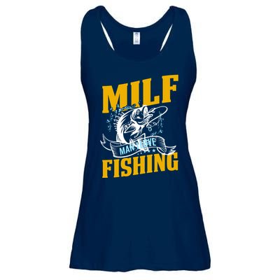 Man I Love Fishing MILF Hook Camping Fish Funny Ladies Essential Flowy Tank