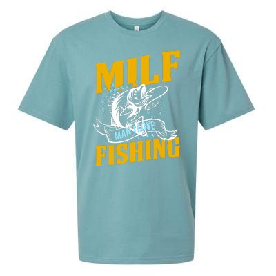 Man I Love Fishing MILF Hook Camping Fish Funny Sueded Cloud Jersey T-Shirt