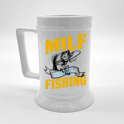 Man I Love Fishing MILF Hook Camping Fish Funny Beer Stein