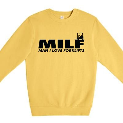 Man I Love Forklifts Gift Premium Crewneck Sweatshirt