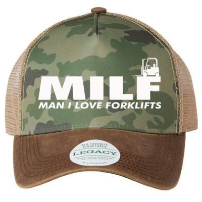 Man I Love Forklifts Gift Legacy Tie Dye Trucker Hat