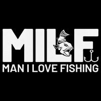 Man I Love Fishing Funny Sayings Milf Fishing Drawstring Bag