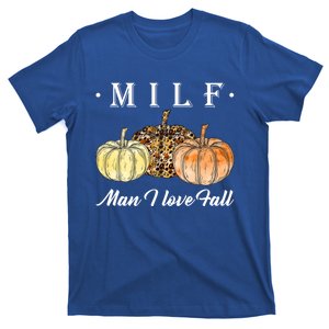 Milf I Love Fall Funny Pumpkin Autumn Lover Cute Gift T-Shirt