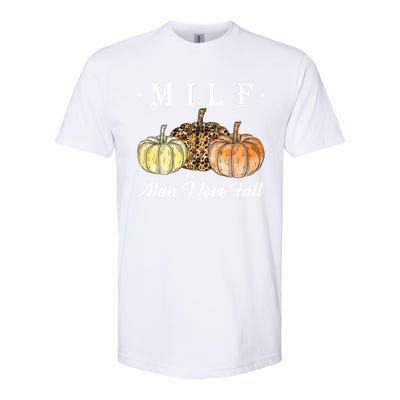 Milf I Love Fall Funny Pumpkin Autumn Lover Cute Gift Softstyle® CVC T-Shirt