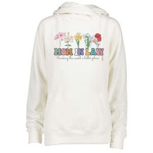 Mother In Law Mothers Day Gift For Mother Family Womens Funnel Neck Pullover Hood