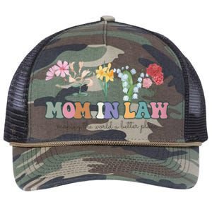 Mother In Law Mothers Day Gift For Mother Family Retro Rope Trucker Hat Cap