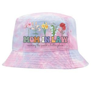 Mother In Law Mothers Day Gift For Mother Family Tie-Dyed Bucket Hat