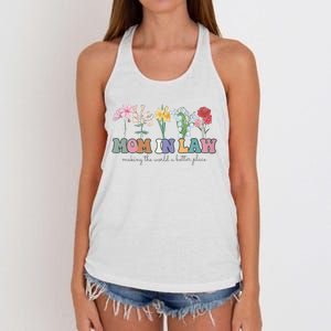 Mother In Law Mothers Day Gift For Mother Family Women's Knotted Racerback Tank