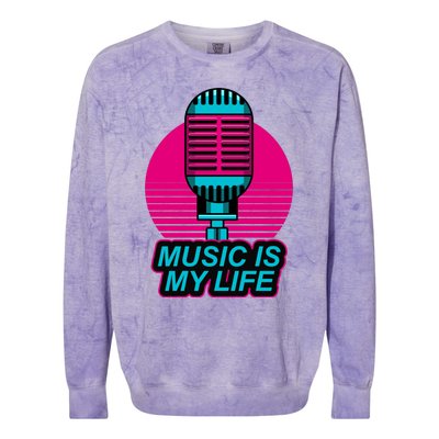 Music Is Life Colorblast Crewneck Sweatshirt