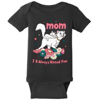 Mom I Ll Always Knead You Mom And Child Matching Family Cute Cat Baby Bodysuit