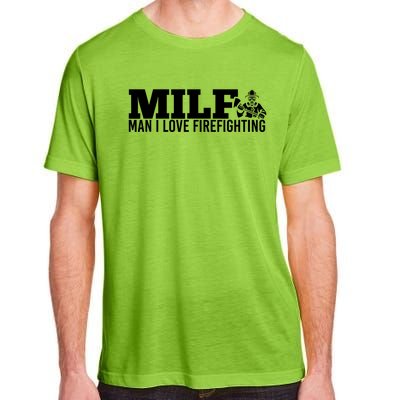 Milf: I Love Firefighting Funny Firefighter Fire Gift Adult ChromaSoft Performance T-Shirt