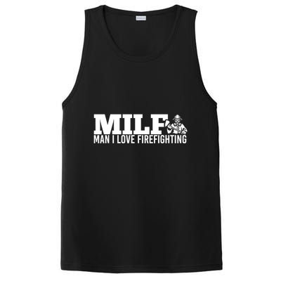 Milf: I Love Firefighting Funny Firefighter Fire Gift PosiCharge Competitor Tank