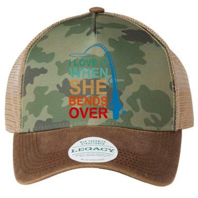 Men I Love It When She Bends Over Funny Fishing Legacy Tie Dye Trucker Hat