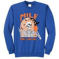 Milf I Love Fall Funny Skeleton Pumpkin Spice Funny Gift Sweatshirt