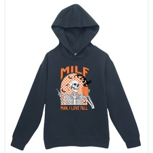 Milf I Love Fall Funny Skeleton Pumpkin Spice Funny Gift Urban Pullover Hoodie