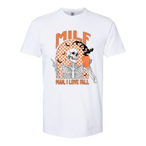 Milf I Love Fall Funny Skeleton Pumpkin Spice Funny Gift Softstyle CVC T-Shirt