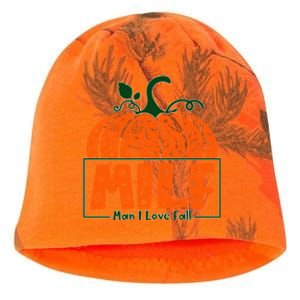 Milf I Love Fall Halloween Funny Pumpkin Design Great Gift Kati - Camo Knit Beanie