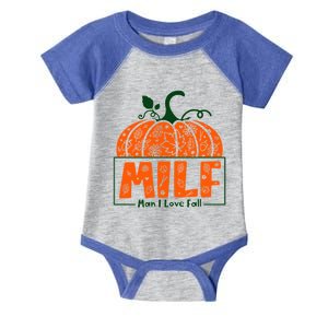 Milf I Love Fall Halloween Funny Pumpkin Design Great Gift Infant Baby Jersey Bodysuit