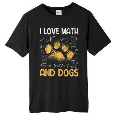 Mathematics I Love Dogs And Math Tall Fusion ChromaSoft Performance T-Shirt