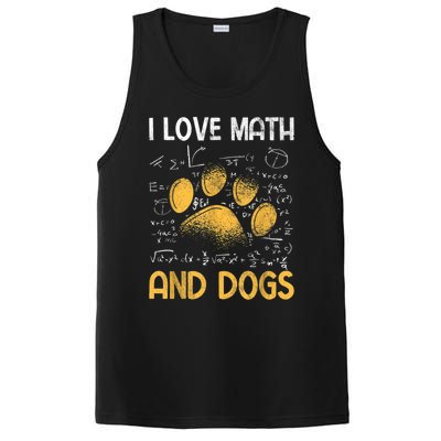 Mathematics I Love Dogs And Math PosiCharge Competitor Tank