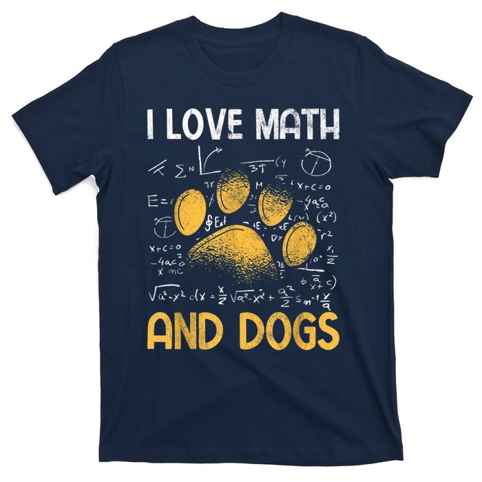 Mathematics I Love Dogs And Math T-Shirt