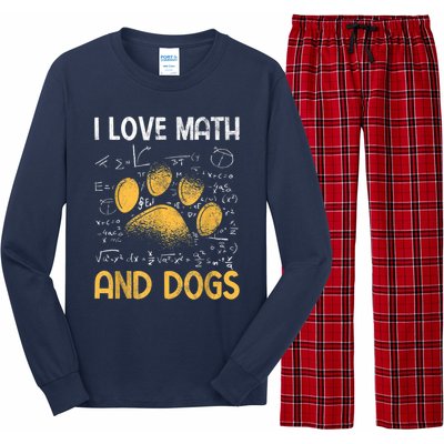 Mathematics I Love Dogs And Math Long Sleeve Pajama Set