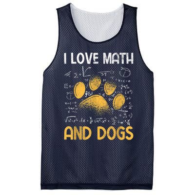 Mathematics I Love Dogs And Math Mesh Reversible Basketball Jersey Tank