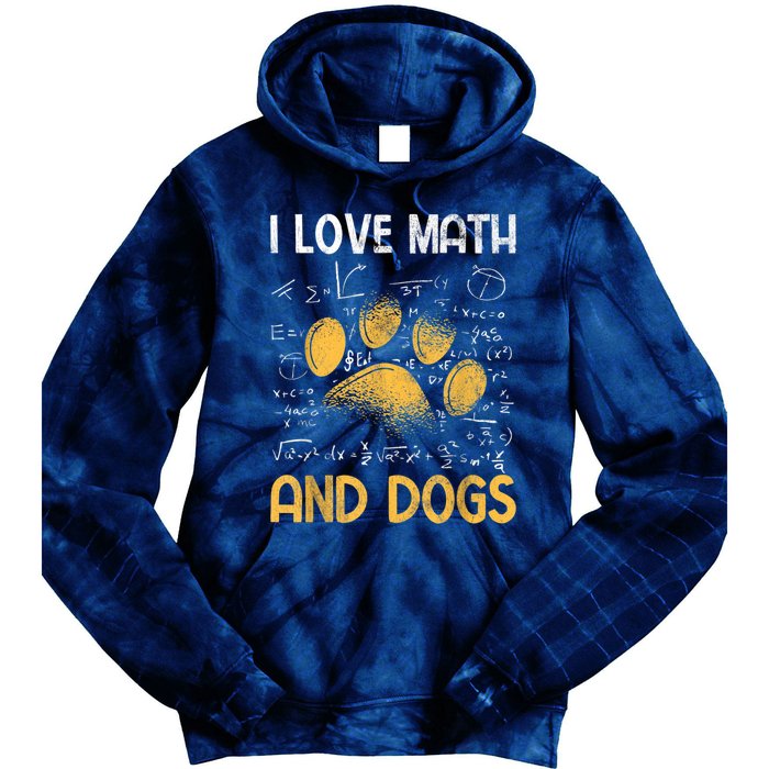 Mathematics I Love Dogs And Math Tie Dye Hoodie