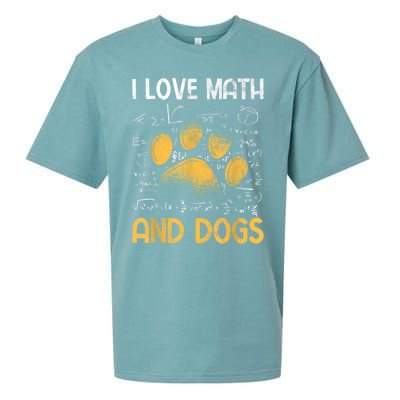 Mathematics I Love Dogs And Math Sueded Cloud Jersey T-Shirt