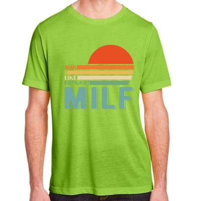 Milf I Love F Football I Heart Hot Moms I Heart Milfs Great Gift Adult ChromaSoft Performance T-Shirt