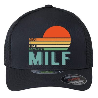 Milf I Love F Football I Heart Hot Moms I Heart Milfs Great Gift Flexfit Unipanel Trucker Cap