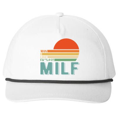 Milf I Love F Football I Heart Hot Moms I Heart Milfs Great Gift Snapback Five-Panel Rope Hat