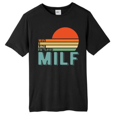 Milf I Love F Football I Heart Hot Moms I Heart Milfs Great Gift Tall Fusion ChromaSoft Performance T-Shirt