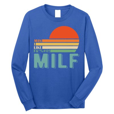 Milf I Love F Football I Heart Hot Moms I Heart Milfs Great Gift Long Sleeve Shirt