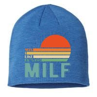 Milf I Love F Football I Heart Hot Moms I Heart Milfs Great Gift Sustainable Beanie