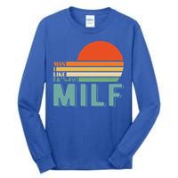 Milf I Love F Football I Heart Hot Moms I Heart Milfs Great Gift Tall Long Sleeve T-Shirt